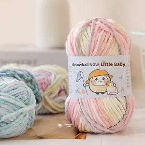 Fil chenille épais coloré et mignon, fait main, <span class=keywords><strong>pour</strong></span> tricot DIY, idéal <span class=keywords><strong>pour</strong></span> couvertures de poupées et écharpes <span class=keywords><strong>pour</strong></span> bébés - Product Image 4