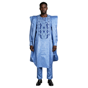 H&amp;D <strong>African</strong> Traditional Attire Formal Bazin Riche Dashiki Outfits Shirt Pants Robe Suit <strong>African</strong> <strong>Wear</strong> for Men - Product Image 1