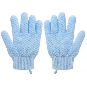 Certified Eco-Friendly Pro-Skin Nylon Bath Gloves Five-Finger Thickened Sponge for Daily <strong>Back</strong> Body Exfoliating Towel <strong>Scrubbing</strong> - Product Image 3