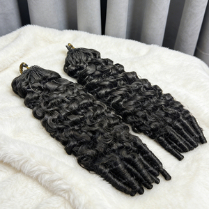 Nuove Extension di Capelli Umani Ricci Profondi con Anelli a Uncinetto, Allineamento della Cuticola, Capelli Brasiliani per Trecce - Product Image 3