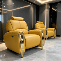 Fauteuil inclinable fonctionnel pour salon, avec rembourrage matelassé, accoudoirs et appuie-tête rembourrés, idéal pour home cinéma