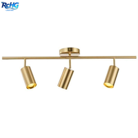 Lustre mural LED moderne minimaliste doré à plusieurs têtes avec lumière blanc chaud 3000K, forme ronde, pour restaurant, vestiaire et bar