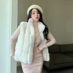 Abrigo <span class=keywords><strong>de</strong></span> piel sintética para mujer, chaleco <span class=keywords><strong>de</strong></span> <span class=keywords><strong>pelo</strong></span> <span class=keywords><strong>de</strong></span> <span class=keywords><strong>conejo</strong></span> falso <span class=keywords><strong>de</strong></span> lujo sin mangas, nueva chaqueta coreana, chaleco para mujer, chaqueta sin mangas justa - Product Image 6