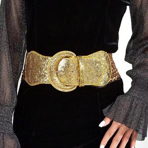 CPC dames couleur dorée et argentée <span class=keywords><strong>ceinture</strong></span> de Offre Spéciale européenne et américaine ceintures larges élastiques extensibles pour femmes - Product Image 2