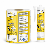 Manchon thermorétractable en PETG pour cartouche de mastic silicone personnalisé, étiquette thermorétractable pour produits chimiques de construction