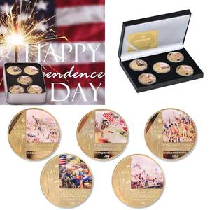 Monedas de Colección de Aleación de Zinc Chapadas en Oro del Día de la Independencia del 4 de Julio Estadounidense al por Mayor - Product Image 5