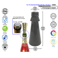 Verseur de vin en plastique sans BPA de qualité alimentaire, bec verseur pour bouteille de champagne, idéal pour les fêtes et les mariages