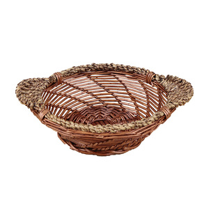Handmade Willow Woven <b>Basket</b> Round Heat Insulating Pot Holder For Food Container Fruit Vegetable <b>Storage</b> - Product Image 4