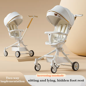 Детские товары 2025 стильная детская коляска с вращением в один ключ для двустороннего толкания Скрытая подставка для ног и легкий дизайн - Product Image 4