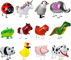 Wholesale Eco-Friendly LED Glowing <b>Walking</b> Animal Foil <b>Balloons</b> Unicorn Elephant Kids Street Stall Chinese New Year Graduation - Product Image 1
