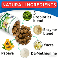 Friandises à mâcher entièrement naturelles aux probiotiques et enzymes pour chiens – Neutralisant d'urine pour restaurer la pelouse