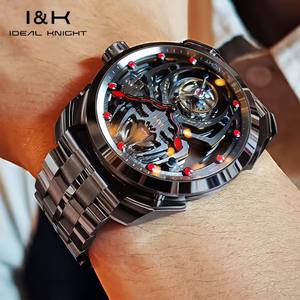 Envío Directo, Reloj IDEAL KNIGHT con Tourbillon Real, Reloj Mecánico de Lujo para Hombre con Diseño de Araña Luminoso y Esqueletizado de Alta Gama - Product Image 5