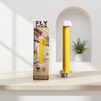 Trampa Adhesiva para Moscas, No Tóxica, Rollo Amarillo Adhesivo, Tapa Blanca Acanalada, para Ventanas de Cocina, Control de Plagas en Interiores