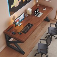 Bureau d'ordinateur, table de bureau longue, avec plateau en bois massif écologique, simple, pour étudiant, pour la maison, la chambre, le bureau e-sport