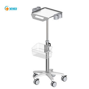 Chariot médical Chariot mobile avec roues Chariot dentaire en acier inoxydable Chariot de laboratoire de bureau à roulettes avec grand plateau de table - Product Image 2