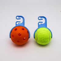 Clip de filet de tennis et pickleball, support de balle en ABS bleu, écologique, durable, stable, accessoire de rangement pour l'extérieur