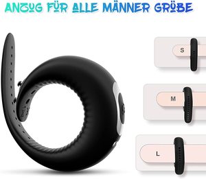 Verbesserte Silikon 10-Gang männliches Sexspielzeug Vibrator Einstellbare erwachsene Männer Homosexuell Verzögerung Ejakulation Vibrierender Penis ring - Product Image 5