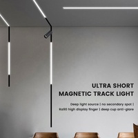Ensemble d'éclairage moderne ultra-mince sur rail avec aimant en aluminium Tuya Ensemble d'éclairage sur rail mince Grille d'éclairage magnétique sur rail