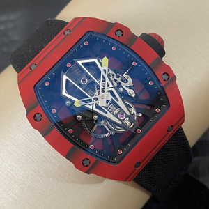 Reloj de Lujo OEM ODM con Esfera Esqueletizada para Hombre, Diseño Hueco, Mecánico, Correa de Nylon Negra, Deportivo, Casual, Tourbillon - Product Image 2