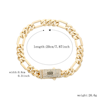 Chaîne en corde à boucle de glace neuve de 6 mm, 8 mm, 10 mm, en laiton de haute qualité, plaquée or 14 carats, bracelet Manaco, collier, bijoux pour hommes et femmes