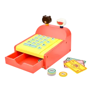 Offre Spéciale enfants supermarché simulation caisse enregistreuse machine à glisser parent-enfant interactif en bois jeu de rôle mini jouets