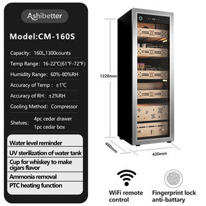 Nevera <span class=keywords><strong>El</strong></span>éctrica Refrigerada para Cigarros y <span class=keywords><strong>Vino</strong></span> con Control Automático de Temperatura y Humedad Constante - Product Image 5