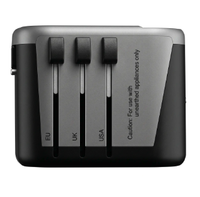 Station de charge sans fil 3-en-1 avec charge rapide PD 12W, tension universelle, design pliable, Europe, Royaume-Uni, États-Unis, Australie, voyage