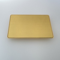 Carte de visite personnalisée en or miroir 24 carats RFID NFC, cartes de fidélité en or miroir NFC