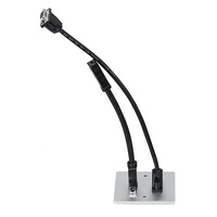 Plaque murale double pôle en alliage d'aluminium VGA argenté type 86 pour interrupteur réseau 10A Max. Support de tension électrique
