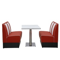 (SP-KS269) Offre Spéciale 1950s ensemble de canapé en cuir de style rétro salle à manger canapé canapé de restaurant