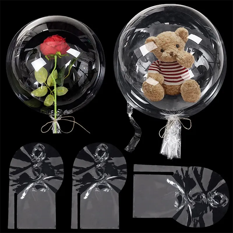 30inch Large Wide Neck Transparent BOBO Balloon Valentine's Day Wedding Birthday Party Decorations Bubble Balls For Women