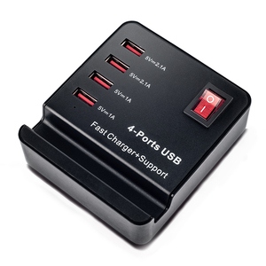Uniquefire mới nhất 4 đa sạc <span class=keywords><strong>Dock</strong></span> với 4 cổng USB 2.1A Docking <span class=keywords><strong>Station</strong></span> cho i Điện thoại ipad <span class=keywords><strong>HTC</strong></span> thiết bị - Product Image 1
