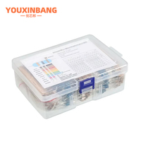 2600pcs Lot 130 Valeur 1 _ 4W 0.25W Résistance à Film Métallique Combinaison Pack Kit Ensemble En Vrac Composants Électroniques Condensateur Fixe