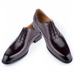 Chaussures habillées en cuir pour hommes, nouveau style, formelles, en cuir de vachette pleine fleur, à bout fermé, de bonne qualité, à lacets, type Oxford - Product Image 6