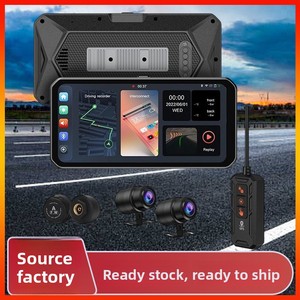 New xe máy Carplay Tablet PC phía trước phía sau dual-máy ảnh Navigation Recorder GPS giám sát áp suất lốp tất cả-trong-một 14 "màn hình - Product Image 5