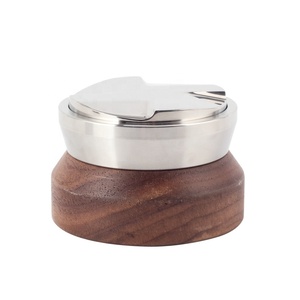 Eco-Friendly Solid Wood Handle Espresso Distribution Tool Stainless Steel Coffee Leveler - Product Image 5