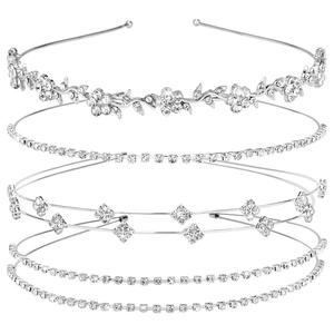 Jaciya – Élégant serre-tête floral doré <span class=keywords><strong>pour</strong></span> mariée, ensemble de 4 pièces, <span class=keywords><strong>couronne</strong></span> de feuilles en strass et cristal <span class=keywords><strong>pour</strong></span> demoiselle d'honneur, bandeau tiare <span class=keywords><strong>pour</strong></span> <span class=keywords><strong>cheveux</strong></span> de mariage - Product Image 5