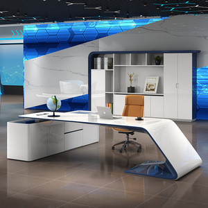 Bureau d'ordinateur de direction de haute technologie au design moderne pour le bureau du patron - Product Image 1