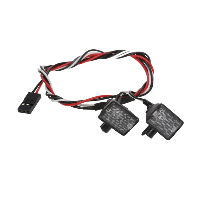 2pcs RC Car LED Light Kit with Lampshade White Lights 5.5-11V RC Decoration Common LEDs RC Accessories
