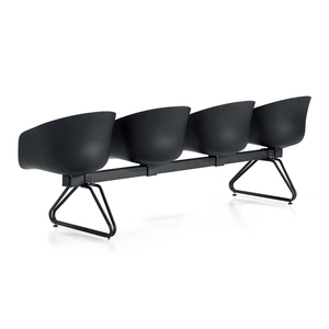 Silla de espera de 3 plazas con estructura metálica para aeropuerto, hospital, estación de tren y áreas de espera públicas. - Product Image 5