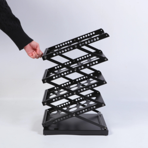 Industrial-Style Foldable A4 Display Rack Single-Sided Metal Organizer for Schools, Offices & Events