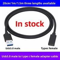 USB3.0 macho tipo C hembra 1M Cable TPE extensión DE DATOS DE PVC para cargador de cámara lector de tarjetas Hub para dispositivos informáticos conectados