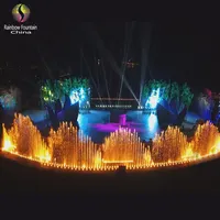 Aangepaste Muziek Running Fontein Decoratieve Led Licht Stage Water Fonteinen