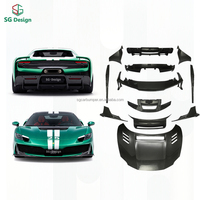 Kit carrosserie en fibre de carbone sèche pour FERRARI 296 GTS GTB, mise à niveau vers Speciale 2022+, pare-chocs, capot moteur, pièces automobiles, kit carrosserie