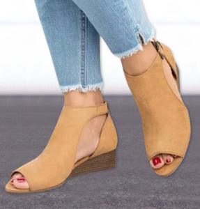 Zapatos de mujer zapatos de verano sandalias de cuña boca de pescado hebilla Sandalias de tacón alto - Product Image 3