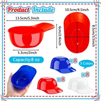 Gobelets écologiques en plastique PP pour casque de baseball, mini coupes à glace, desserts, collations de fête, supports de cônes, outils à glace de haute qualité