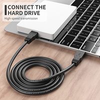 Câble d'extension USB tressé en PVC 2.0 de haute qualité, vente en gros d'usine, mâle-mâle, prend en charge la charge et la transmission de données pour ordinateur