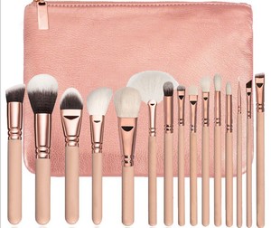 Pinceles de maquillaje negros con mango de madera de pelo sintético vegano de alta calidad y bajo precio, juego de brochas de maquillaje con etiqueta privada personalizada - Product Image 5