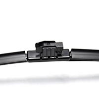 Escobilla Limpiaparabrisas Universal Sin Estructura de Metal U-02 con Gancho Tipo J para Mazda 3, Jetta, Corolla - Color Negro, Caja Personalizada