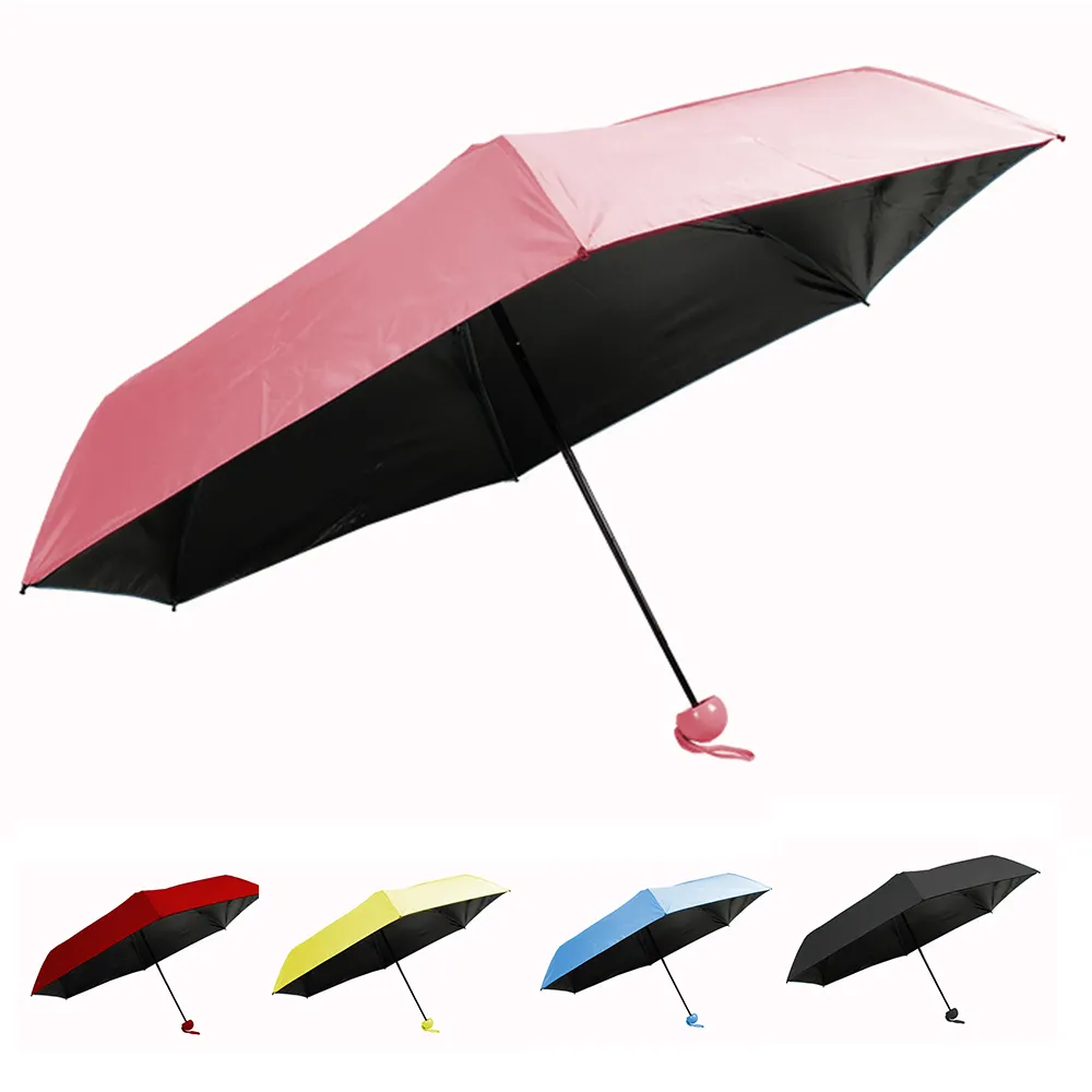 Yüksek kaliteli 5 beş katlanır telefon mini promosyon hap kadın ince küçük kapsül şemsiye iyi bayan çanta için